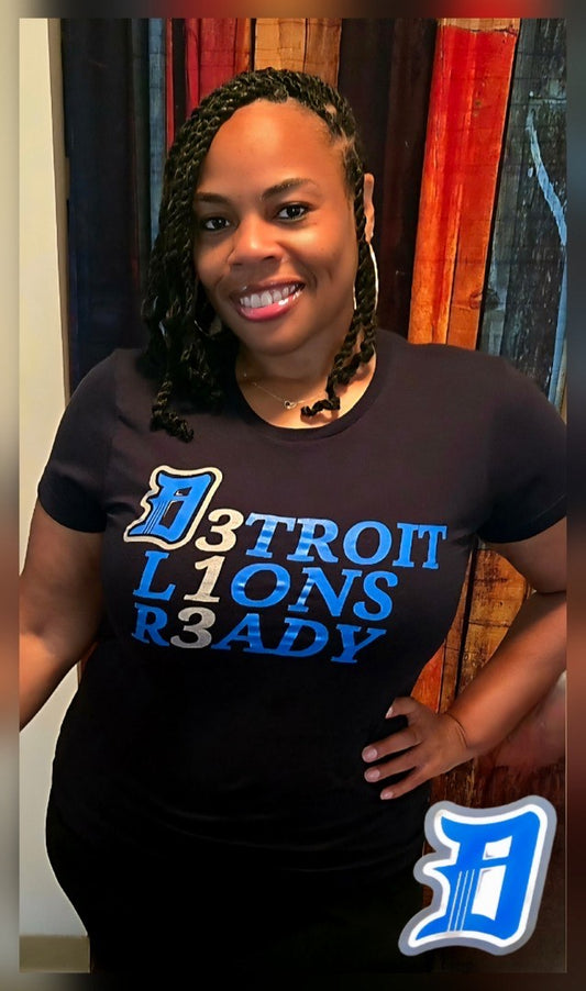 D3T L1ONS R3ADY (Women's Fitted short sleeve)